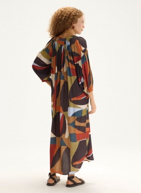 Vestido Chemisier Estampa Papeis Cant�o - Foto 3