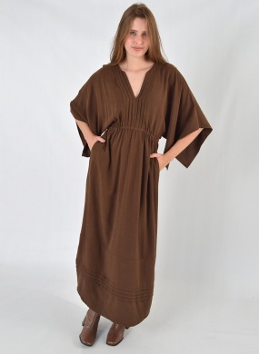 Vestido Marrom Longo Zeus Haes - Foto 1