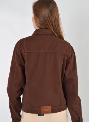 Jaqueta Jeans Marrom Flor de Lis - Foto 4