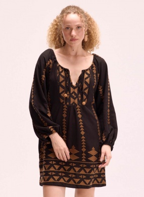 Vestido Linho Bordado Cant�o - Foto 2