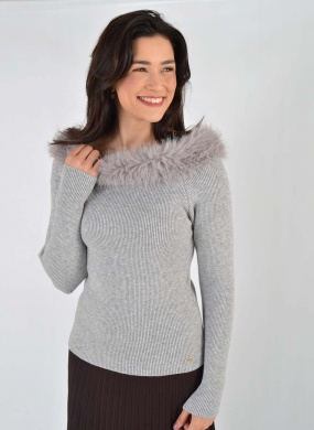 Blusa Mescla Pelo Fake Gida  - Foto 1