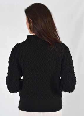 Blusa Preto Tricot em 3D Gida  - Foto 3