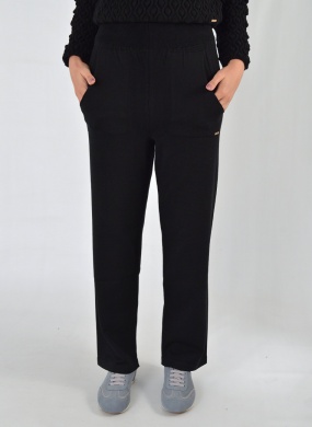 Cal�a Reta em Tricot Preto Gida - Foto 1