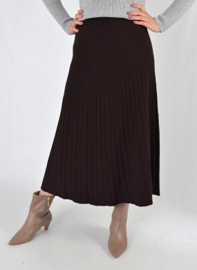 Saia Plissada em Tricot Gida Malhas - Foto 1