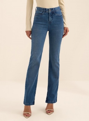 Cal�a Jeans De Cintura Alta Reta Shaping Lez a Lez - Foto 1