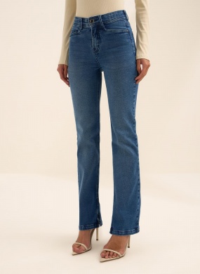 Cal�a Jeans De Cintura Alta Reta Shaping Lez a Lez - Foto 2