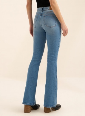 Cal�a Boot Cut Jeans De Cintura Alta Lez a Lez - Foto 3