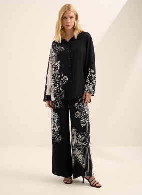 Conjunto Estampado Preto e Branco Lez a Lez - Foto 1