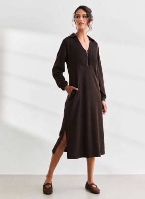 Vestido Marrom Longo Por do Sol Haes - Foto 1