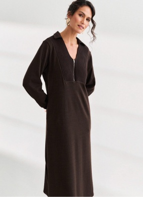 Vestido Marrom Longo Por do Sol Haes - Foto 5
