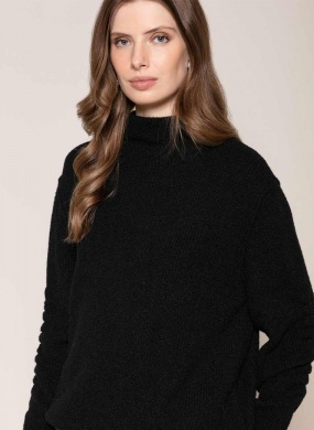 Blusa Canelada Fio Pluma Preto Biamar - Foto 2