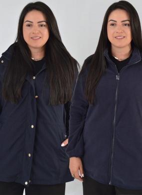 Jaqueta Marinho Com Fleece Interno Destac�vel Alpelo PLUS       - Foto 10