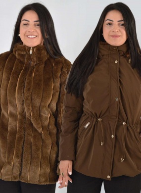 Jaqueta Estofada Revers�vel Pele Sint�tico Ganache Alpelo PLUS                                     - Foto 8