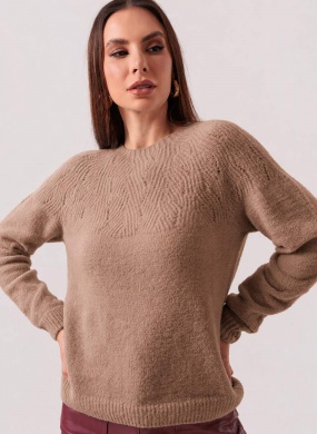 Blusa Castor Eveline Fio Pluma Das Gurias - Foto 1