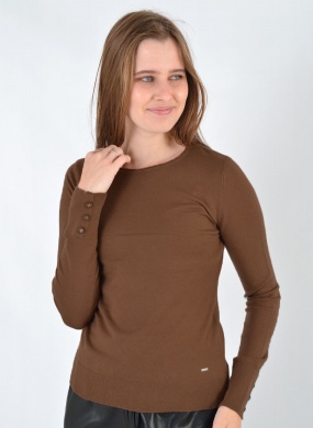 Blusa B�sica Tricot Cor Gianduia Alpelo  - Foto 1