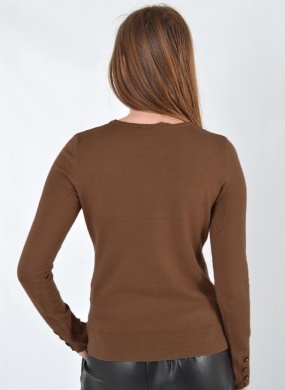 Blusa B�sica Tricot Cor Gianduia Alpelo  - Foto 3
