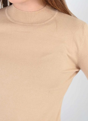 Blusa B�sica Tricot Gola Alta Cor Cru Alpelo  - Foto 3