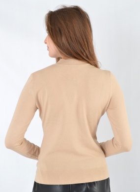 Blusa B�sica Tricot Gola Alta Cor Cru Alpelo  - Foto 4