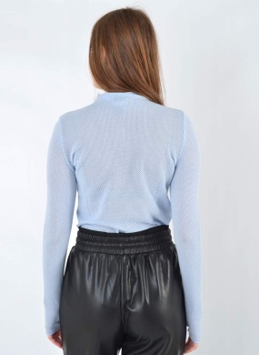 Blusa Telada Azul Gida Malhas  - Foto 3