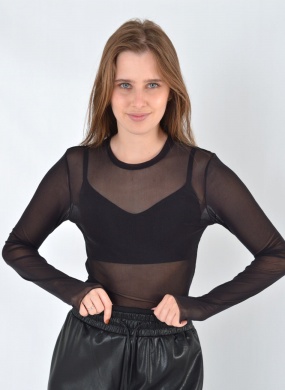 Blusa Preto em Tule Be Free - Foto 1