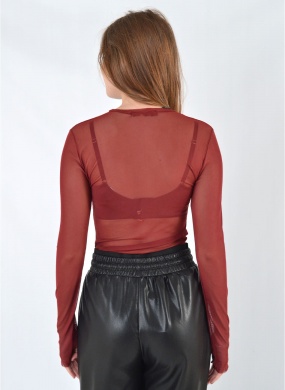 Blusa Vinho em Tule Be Free - Foto 3