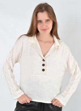 Camisa Off Whie Lua Haes - Foto 3