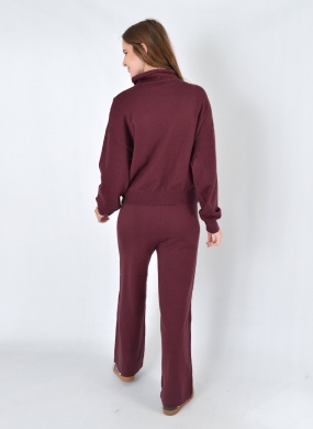 Conjunto Fio de Cachemir Cor Vinho Susan Zheng - Foto 3