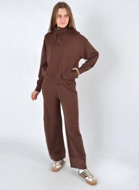 Conjunto Fio de Cachemir Cor Cafe Susan Zheng - Foto 1