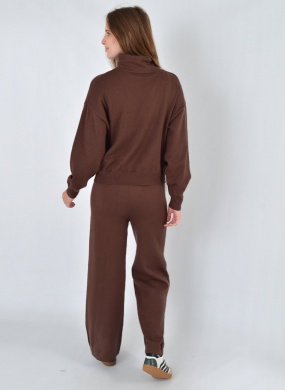 Conjunto Fio de Cachemir Cor Cafe Susan Zheng - Foto 4