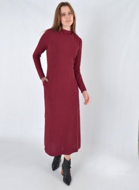 Vestido Longo Cor Bordo Declari - Foto 1
