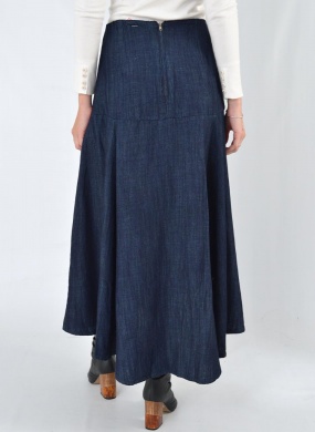 Saia Midi Jeans Gode Elanova - Foto 2