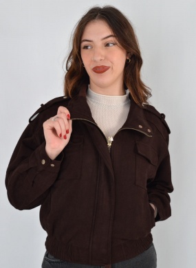 Jaqueta Bomber Suede Cafe Pellini - Foto 1