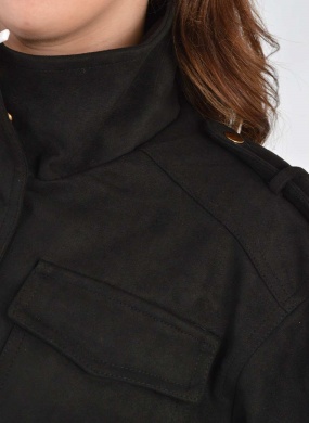 Jaqueta Bomber Suede Preto Pellini - Foto 4