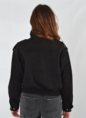 Jaqueta Bomber Suede Preto Pellini - Foto 5