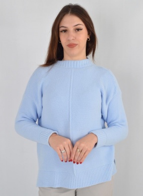 Blusa Alongada Fio Pluma Cor Azul Degli Uffizzi  - Foto 1