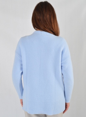 Blusa Alongada Fio Pluma Cor Azul Degli Uffizzi  - Foto 4