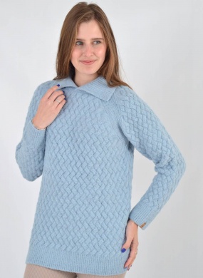 Maxi Blusa Guilhermina Azul Gola Das Gurias - Foto 1