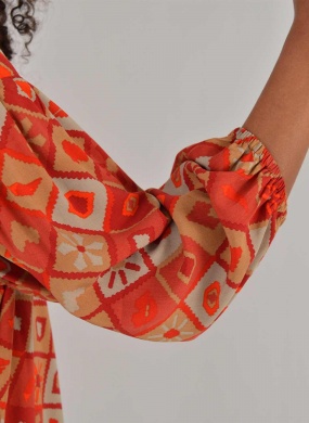 Vestido Curto Estampa Fuxico Cant�o - Foto 5