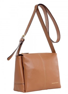 Bolsa Transversal Couro Caramelo Smartbag - Foto 2