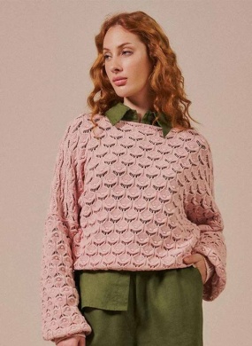 Blusa Tricot Ponto Ostra Biamar Rose - Foto 1