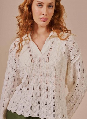 Blusa Polo Tricot Ponto Leque Biamar Algod�o - Foto 2