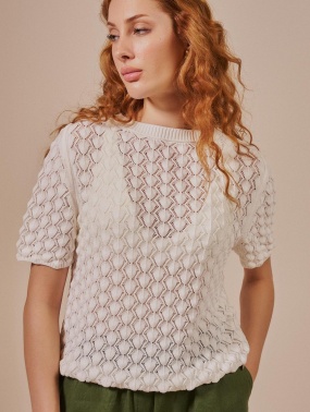 Blusa em Ponto Vazado Biamar Algod�o - Foto 1