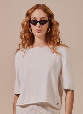 Blusa B�sica Decote Canoa Biamar Algod�o - Foto 2