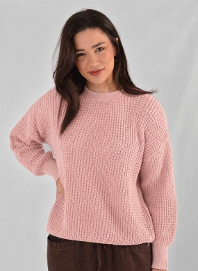 Blusa Tricot Algod�o Biamar Rose - Foto 1