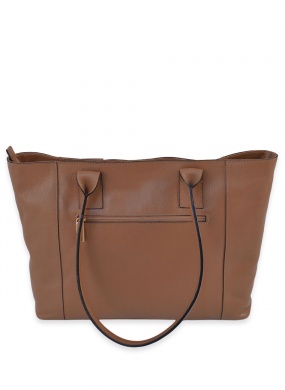 Bolsa Grande de Couro Caramelo Smartbag - Foto 4