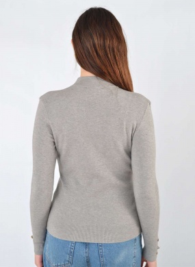 Blusa B�sica Promo Alpelo Cinza Smoke Gola - Foto 4