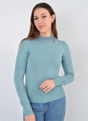 Blusa B�sica Promo Alpelo Azul Blue Stone Gola Soft - Foto 1